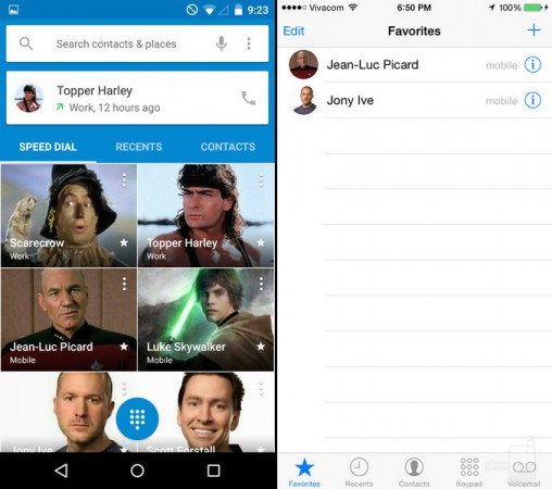 اندروید 5.0 در برابر iOS 8؛ شباهتها