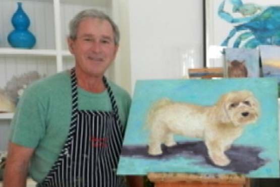 جرج بوش,نقاش,گزارش تصویری