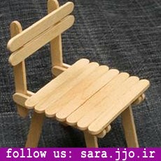 کاردستی با چوب بستنی صندلی و میز