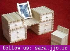 کاردستی با چوب مربعی