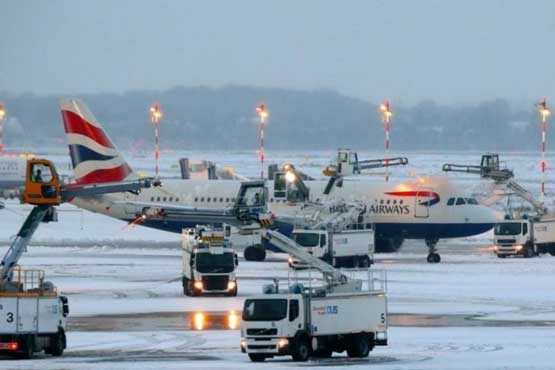توفان و برف پروازهای بریتیش ایرویز را لغو کرد
