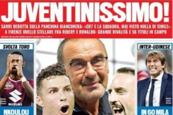 مرور صفحه نخست روزنامه های ورزشی ایتالیا ؛ مثل همیشه فقط غول ‎ها (تصاویر)