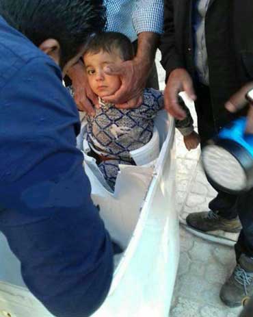  کودک محبوس شده در ماشین لباسشویی نجات یافت( عکس)
