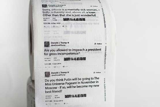 توئیت‌های ترامپ دستمال توالت شد/ تصاویر